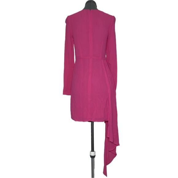 Bardot Pink Stilla Asymmetrical Drape Dress Woman's size 2/XXS Formal Prom Dance - Picture 4 of 15